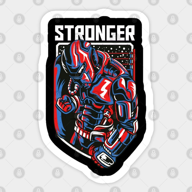 Stronger War Machine Robot Sticker by JDaneStore